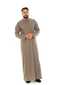 <b>Men</b> Juba Traditional Modest Robe Muslim Islamic Clothing Comfortable Long Sleeve Loose Fit Breathable Fabric - Product Image 2