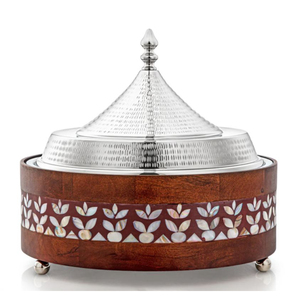 Premium Hammered Finish Stainless Steel Handi <b>Set</b> with Lid Decorative Insulated Casserole Hot <b>Pot</b> for Cooking & Serving <b>Pot</b> - Product Image 6