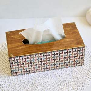 Durable Eco-Friendly <b>Wooden</b> Tissue Napkin Holder <b>Box</b> for Kitchen Dining Office-28 Pack - Product Image 4