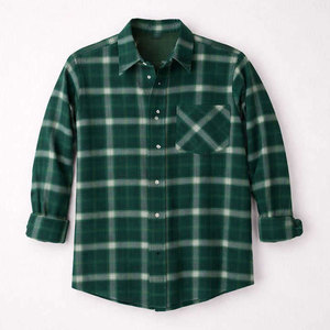 Wholesale Supplier Exporter Mens Casual Autumn Warm Breathable 100% Cotton Anti-Wrinkle <b>Oversized</b> <b>Flannel</b> <b>Shirt</b> Pleat Design - Product Image 1