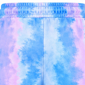 <b>Mens</b> Tie Dye <b>Fleece</b> <b>Shorts</b> Elastic Waist Drawstring Side Pockets Casual Lounge Sweat <b>Shorts</b> Wholesale Custom Summer Wear Factory - Product Image 5