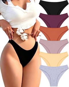 กางเกงในผู้หญิงแบบ Thong เนื้อผ้านุ่ม ยืดหยุ่น เป็นมิตรกับสิ่งแวดล้อม แห้งเร็ว ระบายอากาศได้ดี สวมใส่สบาย ดีไซน์โบว์เล็กๆ เอวต่ำ - Product Image 1