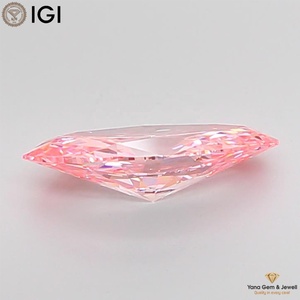 เพชรทรงมาร์ควิส สีชมพูแฟนซี ความใสระดับ VS2 ผลิตในห้องปฏิบัติการด้วยเทคนิค CVD น้ำหนัก 2.00 กะรัต พร้อมใบรับรอง IGI สำหรับทำแหวนแบบสั่งทำ - Product Image 3