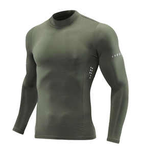 T-shirt de compression pour homme à séchage rapide, sous-vêtement de musculation, coupe ajustée, haut de sport athlétique pour l'entraînement - Product Image 6