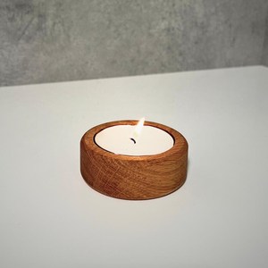 Rustic Wooden <b>Tea</b> <b>Light</b> Holder Decorative Candle Stand - Product Image 2