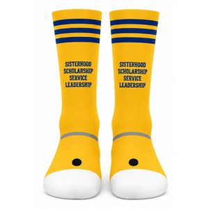 <b>Womens</b> Embroidered Crew <b>Socks</b> Soft Comfortable Cotton Blend Athletic Casual Fashion <b>Socks</b> with Personalized Greek Letter - Product Image 1