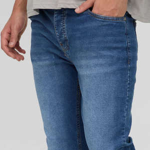 Pantalon en jean pour homme, design personnalisé OEM, style urbain, confortable, qualité supérieure, taille mi-haute, coupe droite, léger - Product Image 2
