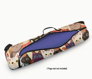 Tapete de Yoga Morado con Estampado de Gato y Estuche de Transporte para Ejercicios en Casa - Product Image 4