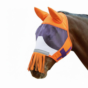 Máscara Antimoscas para Caballos, Moderna y Cómoda, con Protección UV, Orejas, Transpirable, Elástica, con Cubiertas de Malla para los Ojos - Product Image 2