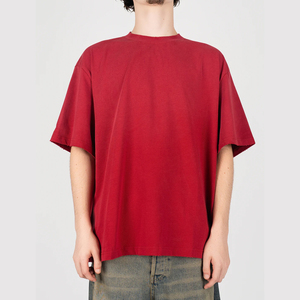 T-shirt délavé en gros pour hommes, style streetwear hip-hop vintage, en coton, avec logo personnalisé imprimé, t-shirts délavés de haute qualité - Product Image 3