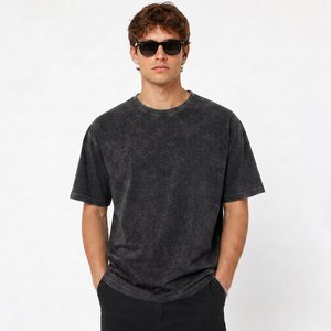 Custom printed oversized mens <b>tshirt</b> Low MOQ for US Streetwear Brands with drop shoulder and dtg printing - Product Image 1