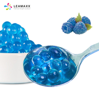 Bolas de Jugo con Sabor a Frambuesa Azul de Taiwan Leamaxx Sour Bursting Boba, Botella de 3.2 kg para Té de Burbujas