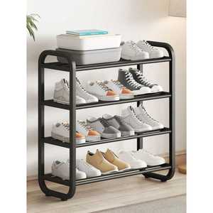 Two Tier Wooden Shoe Bench with Cushioned Seat Light Wood Organizer Compact Entryway Storage <b>Stand</b> - Product Image 4