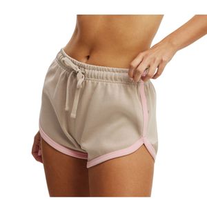 Womens Soft Cotton Lounge Shorts Beige Casual Summer Drawstring Waist Comfortable Loose Fit Gym Fitness Sports Shorts OEM - Product Image 5