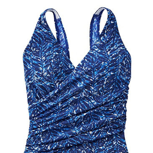 Latest Design Women's Swimming Suit Best Quality 100% Polyester Casual Wear Scoop Neck Ruched Decoration Seamless Construction - Product Image 2