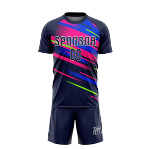 Ensemble de maillot de football néon pour hommes de haute qualité, personnalisé avec impression, uniforme de football graphique moderne, vêtements de sport à séchage rapide, OEM - Product Image 2