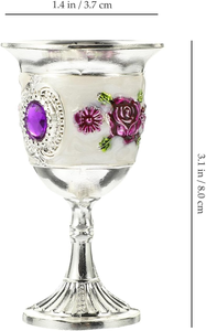 Verre à vin en argent, gobelet élégant en métal, coupe à boire, vaisselle de luxe pour le service du vin, mariage, fête, restaurant, hôtel, bar, maison - Product Image 3