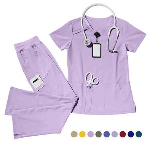 Uniformes Médicos Modernos para Enfermeras, Uniformes de Spa y Salón de Belleza, Conjuntos de Uniformes Elásticos de Alta Calidad para Mujer, Venta al Por Mayor, Pakistán - Product Image 5