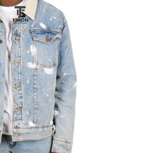 Men's Custom Custom Men's Waterproof Leather <b>Jacket</b> With Unique Design Washed <b>Sequins</b> Fashion Customized OEM Service - Product Image 4