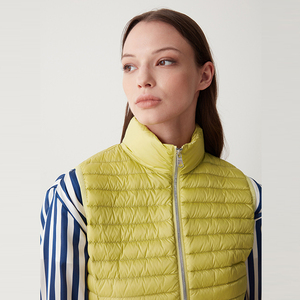 2026 New Design Streetwear Breathable Knitted Quilted Full Zipper Women's Sleeveless <b>Jacket</b> High Quality Regular Fit - Product Image 5