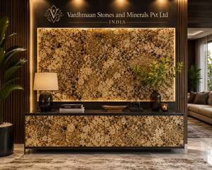 Dalle de granit naturel Vardhmaan Alaska Golden Crest flammé pour cuisine moderne et sol de salon - Product Image 2