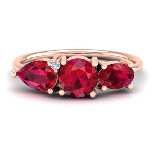 Anillo de Plata de Ley 925 con Rubí y Moissanita para Mujer, Chapado en Oro de 14K, Certificado GRA, Precio al por Mayor REYES - Product Image 5