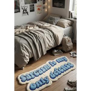 Tapis d'appoint modernes à poils moyens, 100 % laine tuftée à la main, antidérapants, à motifs géométriques, pour la décoration de chambre et de salon – Vente chaude - Product Image 3
