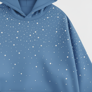 Custom Rhinestone Hoodie Unisex High Quality Custom Diamond Cotton Fleece <b>Pullover</b> <b>Men</b> Rhinestone Hoodie - Product Image 3