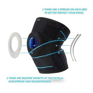 Genouillère de compression avec logo personnalisé pour le soutien des articulations, idéale pour le sport, la remise en forme, la récupération et les activités de plein air - Product Image 2