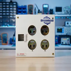 Caja de Distribución Industrial de 24 Tomas + 1 TPN 30/3 AMP, Carcasa Metálica, Modelo OMDMS KK60, Gujarat, Uso en Interiores/Exteriores, IP54 - Product Image 3