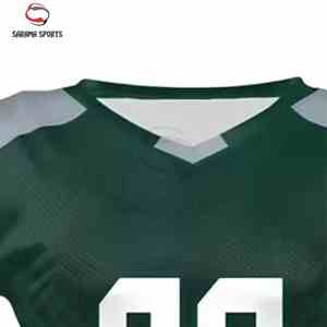 บริการ OEM ชุดยูนิฟอร์มอเมริกันฟุตบอลสำหรับผู้ใหญ่ รุ่นล่าสุด แขนสั้น ผลิตจากโพลีเอสเตอร์ 100% ระบายอากาศได้ดี มีไซส์พลัส สามารถปรับแต่งได้ - Product Image 2