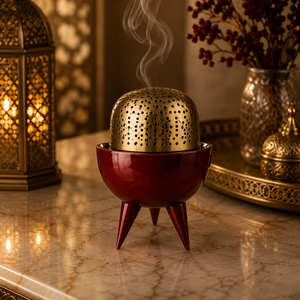 Marble Finished Resin <b>Oud</b> Incense Burner Artisan Handmade <b>Bakhoor</b> Holder Arabic Ramadan Eid Islamic Home Decor Gift Ornament - Product Image 2
