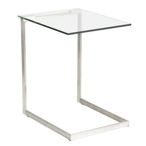 Zenn Contemporary <b>Clear</b> Glass End <b>Table</b> Contemporary Coffee <b>Tables</b> Collection - Product Image 1