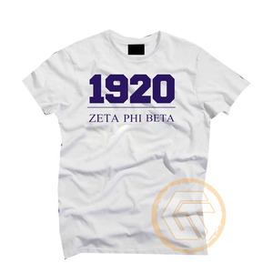 Camiseta Casual de Manga Corta con Cuello Redondo, 100% Algodón Transpirable, Bordado Personalizado Zeta Phi Beta, Ropa de Sororidad para Mujer, Venta al Por Mayor - Product Image 2