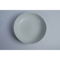 Ensemble de 2 petits bols à dessert en céramique grès écologique de 20 cm, style Japandi romantique, motif végétal vintage en relief, empilables
