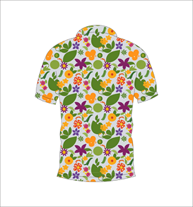 Polo personnalisé à motif floral tropical, respirant et léger, pour équipe de golf, à manches courtes, vêtement de sublimation - Product Image 3