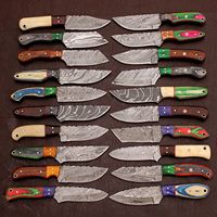 Couteau multifonction de survie Trend Blades TB-3603 en acier au carbone avec manches en bois pour le camping et la randonnée en plein air, étui en cuir