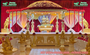 งานแต่งงานที่ไม่ซ้ำกัน Kalyana Mandapam USA ดั้งเดิมทมิฬตกแต่งงานแต่งงาน Mandap คุชราตธีมแต่งงานมหารานีแมนเดปป์สหราชอาณาจักร - Product Image 4