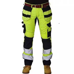 Pantalones de Trabajo Resistentes para Hombre, para Uso Industrial y Mecánico, Reforzados con Poliéster/Algodón, de Secado Rápido y Transpirables, Diseño Protector - Product Image 1