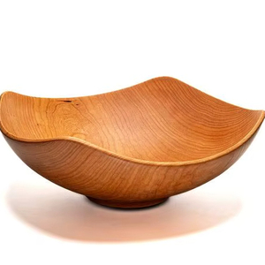 Exclusive Wooden Serving Bowl <b>For</b> Salad Fruit Serving Elegant Natural Wood <b>Kitchen</b> Dining Table <b>Decorative</b> <b>Item</b> - Product Image 1