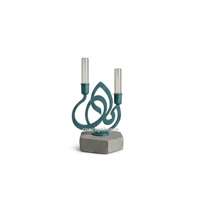 Porte-bougie en laiton avec design de calligraphie arabe, décoration d'intérieur durable, pièce d'art en métal - Product Image 4
