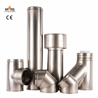 Tuyau de cheminée en acier inoxydable 316L 304 à double paroi, installation facile, soudure sans soudure pour poêle à bois