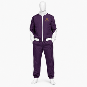 Ensemble coupe-vent unisexe personnalisable en nylon à séchage rapide, 2 pièces, veste zippée et pantalon, color block - Product Image 1