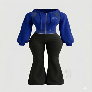 ชุดวอร์มผู้หญิง Clovix Sports ผ้าเนื้อนุ่ม สวมใส่สบาย ชุดลำลอง รับทำโลโก้ ขายส่ง - Product Image 5