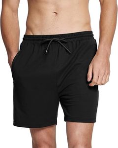 Shorts de sport pour hommes noirs avec cordon de serrage, décontractés, pour l'entraînement et la gym, avec poches latérales - Product Image 5