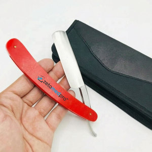 มีดโกนหนวดแบบตรงสำหรับผู้ชาย รุ่นคลาสสิค ระดับมืออาชีพ ใบมีดเดี่ยวสแตนเลส ด้ามจับพลาสติก บรรจุภัณฑ์สีปรับแต่งได้ - Product Image 2