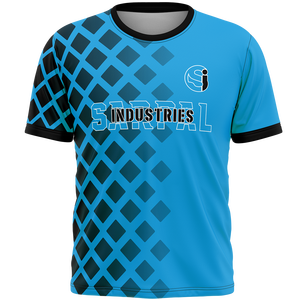 เสื้อยืดกีฬาผู้ชายผ้าเจอร์ซีย์เนื้อแน่นคุณภาพสูง พิมพ์โลโก้ได้ตามต้องการ ออกกำลังกายได้ ใส่สบาย ไซส์ใหญ่ แห้งเร็ว ระบายอากาศดี - Product Image 1