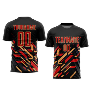 เสื้อฟุตบอลคอกลมแบบซับลิเมชั่นสั่งทำพิเศษสำหรับผู้ชาย แขนสั้น กระชับรูป ระบายเหงื่อได้ดี - Product Image 4