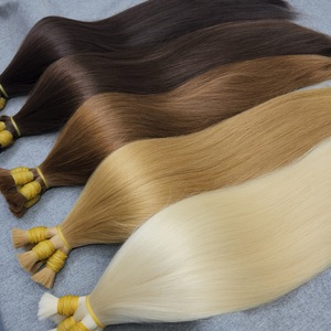 Vente en gros de mèches de cheveux humains vierges naturels à cuticule alignée style vietnamien de cheveux droits en vrac du vendeur - Product Image 1