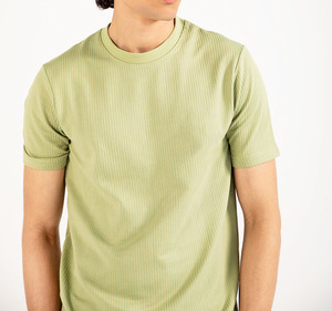 เสื้อยืดคอกลมผ้าคอตตอนระบายอากาศน้ำหนักเบาสีเขียวอ่อน - Product Image 3